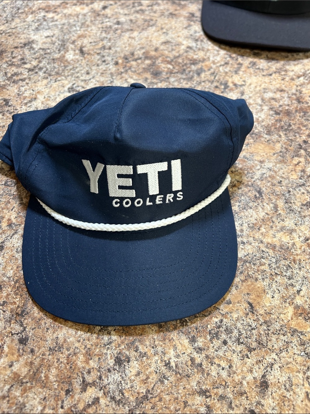 Yeti Navy Blue Rope-Front Cap with White Logo